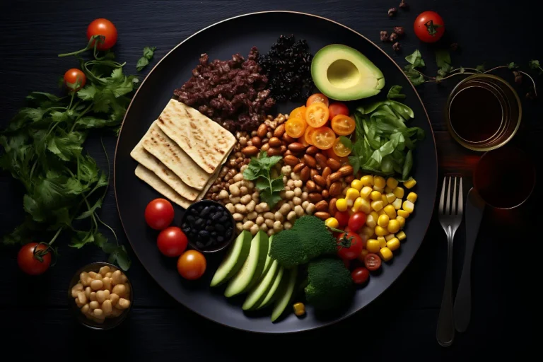 Healthy vegetarian meal quinoa salad with fresh vegetables