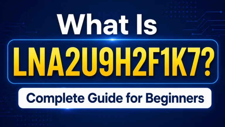 What Is LNA2U9H2F1K7? Complete Guide for Beginners
